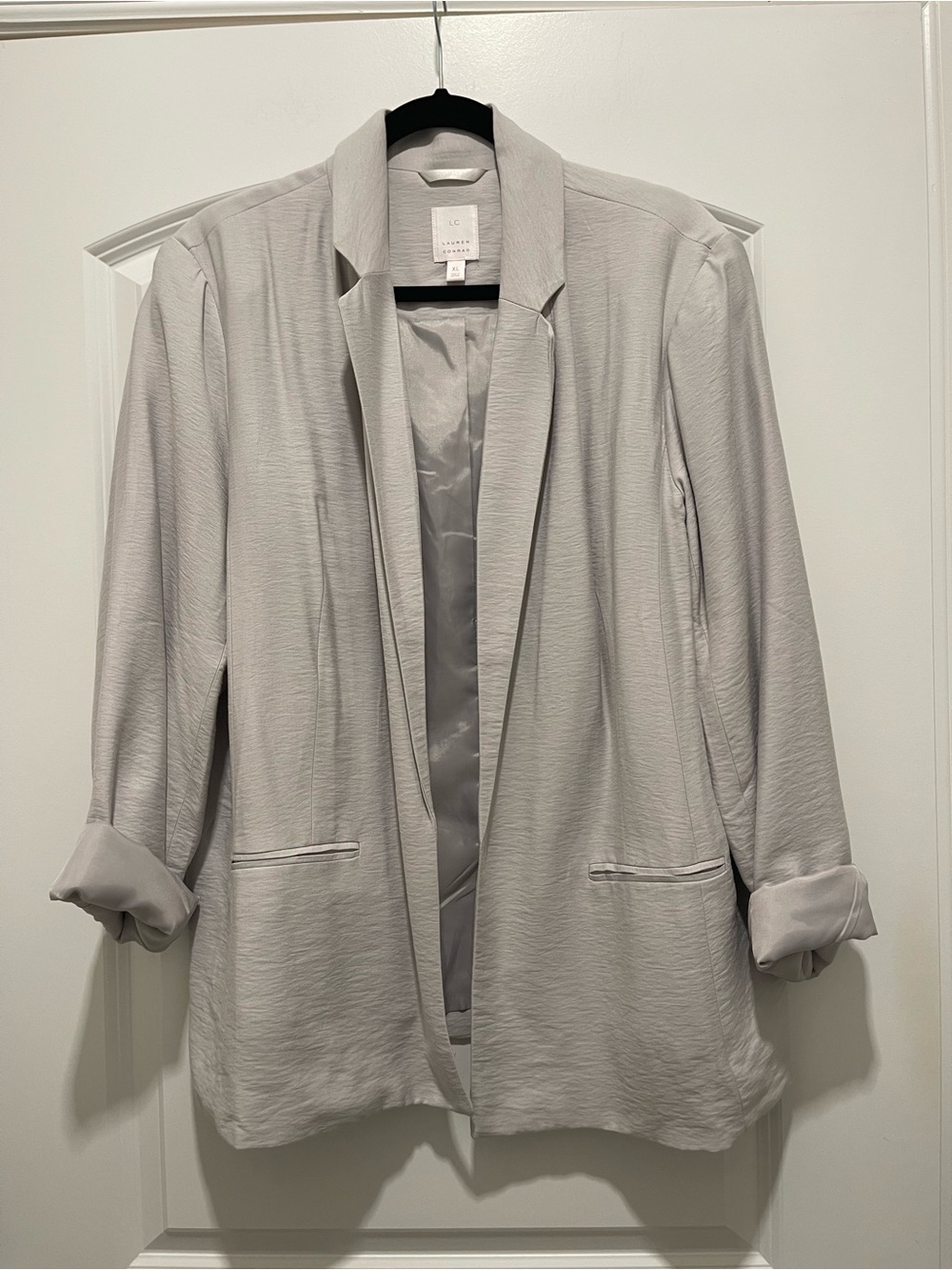 Lauren Conrad Light Gray Women's Open-Front Blazer Jacket